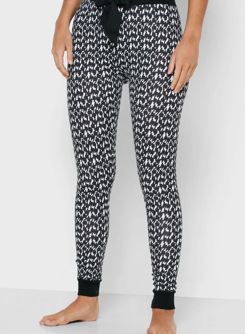 Boux Avenue Slogan T-Shirt & Printed Pyjama Set