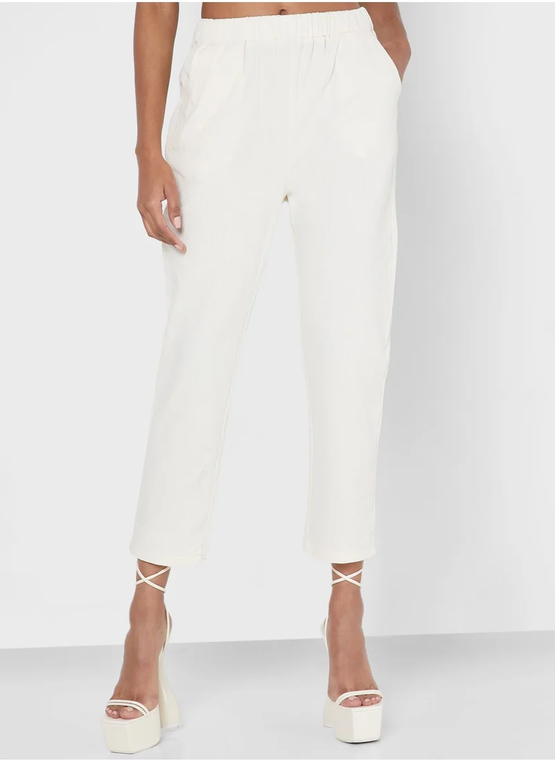 Ginger Solid Crop Top Set