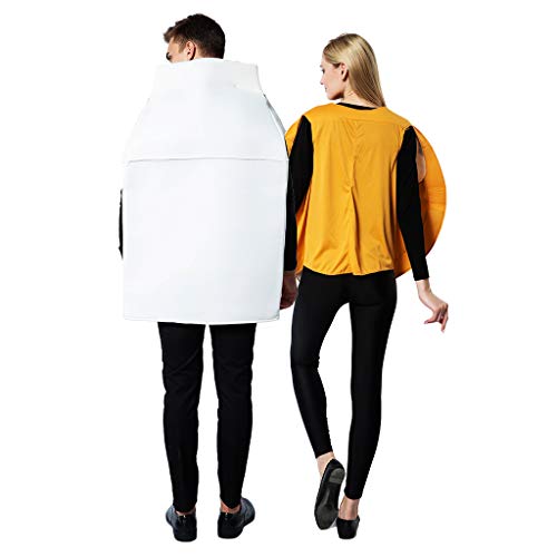 ReneeCho Couple Costume Halloween Food Cookies and Milk Carton Box Adult Men Women - Image 2