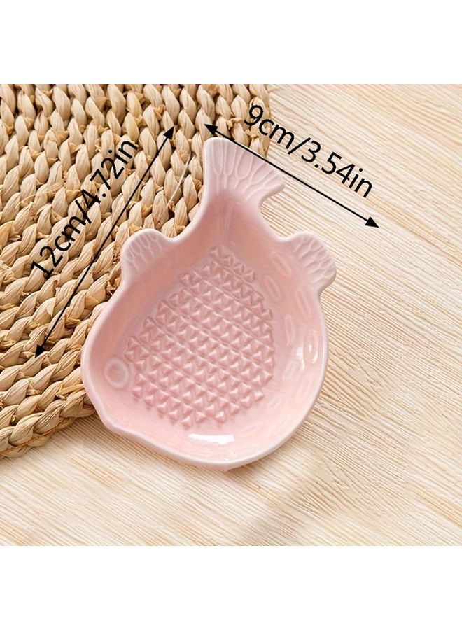 Fish White Ceramic Grater Manual Kitchen Tool For Ginger Garlic Cheese - Image 4