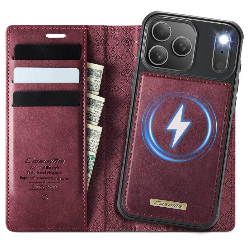 Drop Protection iPhone 16 TPU Magnetic for 16 Plus 16 Pro 16 Pro Max with Kickstand in Red with Lightweight Carry - Image 1