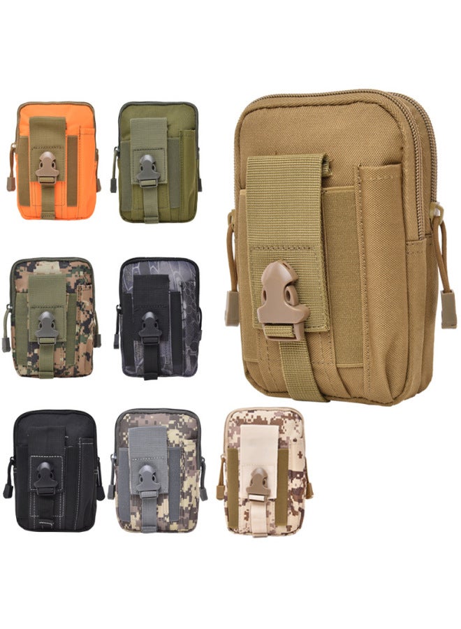Generic Outdoor Sports Waist Bag Men's Running Tactical Phone Bag Military Fan Tactical Coin Purse Molle Accessory Hanging-Color:Black Python-Capacity:Below 20L - Image 1
