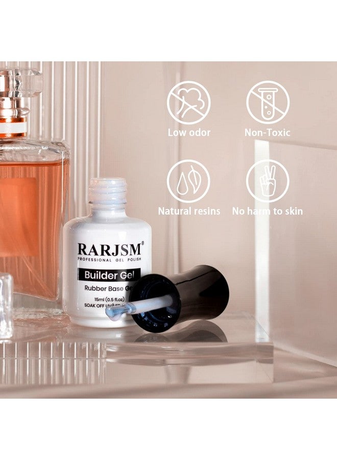 RARJSM Gel Builder Nail Polish Pearl White Hard Gel In A Bottle Mermaid Shell Glitter Pearlescent Thick Extension Structure Gel For Nails 15Ml Soak Off Curing Requires Salon Home Diy Beginer Use - Image 2