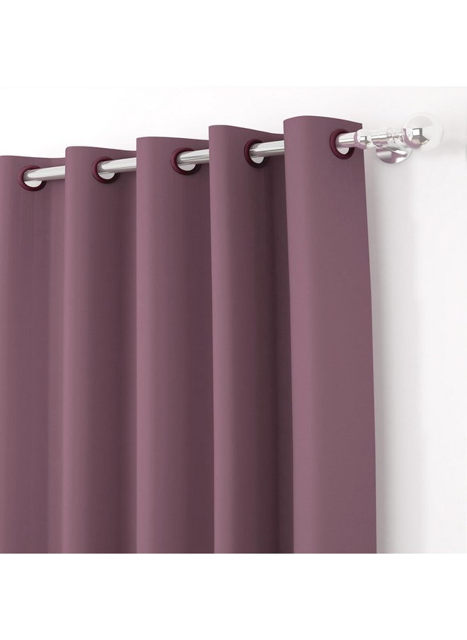 Story@Home Story@Home Blackout Long Door Curtains 9 Feet Set of 2 | Solid Design Door Curtain | Thermal Insulated Curtains | Room Darkening Curtains | Curtains for Living Room | (116 x 275 cm, Burgundy)  - Image 2