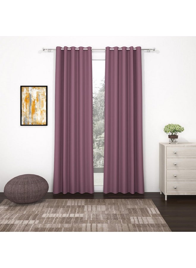 Story@Home Story@Home Blackout Long Door Curtains 9 Feet Set of 2 | Solid Design Door Curtain | Thermal Insulated Curtains | Room Darkening Curtains | Curtains for Living Room | (116 x 275 cm, Burgundy)  - Image 1