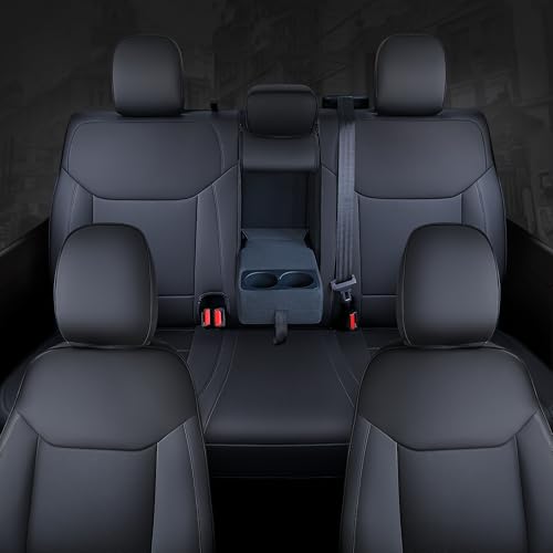Carlimeki Leather Seat Covers Custom Fit for Maverick 2022-2026, Compatible with XL, XLT, Lobo, Lariat, Tremor Model - Armrest Covers Included - Faux Leather, Fully Covered, Fit Like a Glove - Image 4