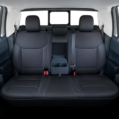 Carlimeki Leather Seat Covers Custom Fit for Maverick 2022-2026, Compatible with XL, XLT, Lobo, Lariat, Tremor Model - Armrest Covers Included - Faux Leather, Fully Covered, Fit Like a Glove - Image 3