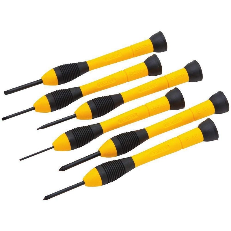 Stanley Stanley Tools 6-Piece Precision Screwdriver Set, Black/Yellow  - Image 2