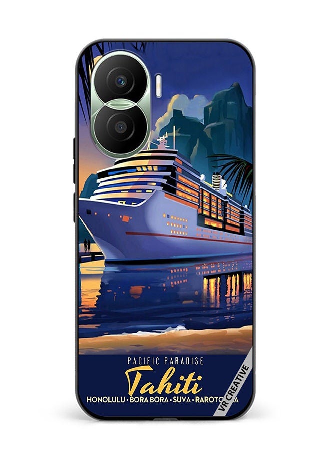VR CREATIVE Protective Case Cover For Honor Play7T Pro Pacific Paradise Design Multicolour - Image 1