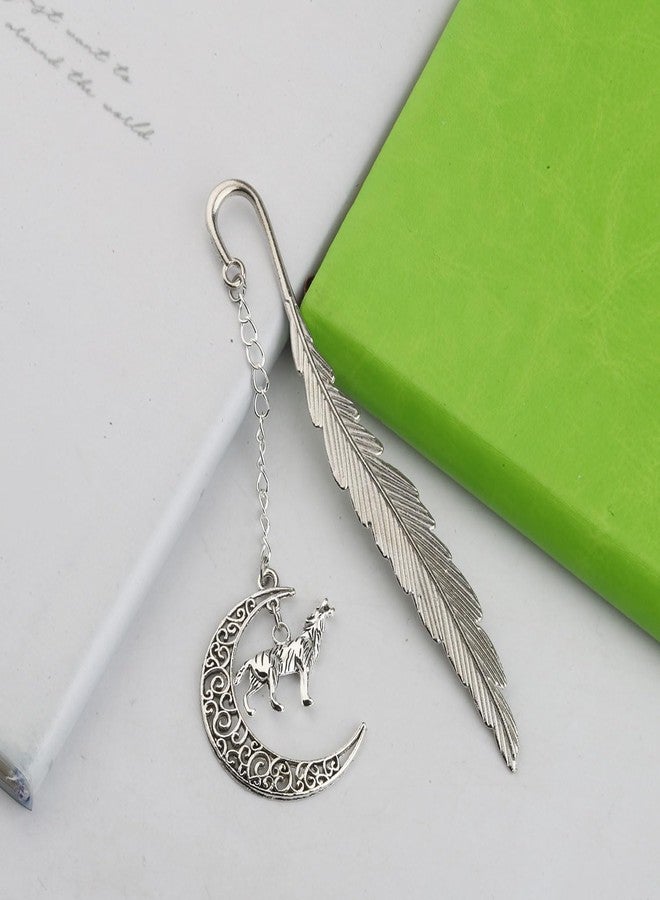 MAOFAED Bookmark for Reader Book Lover Literary Gift, Bookish Merchandise (Moon Wolf) - Image 3