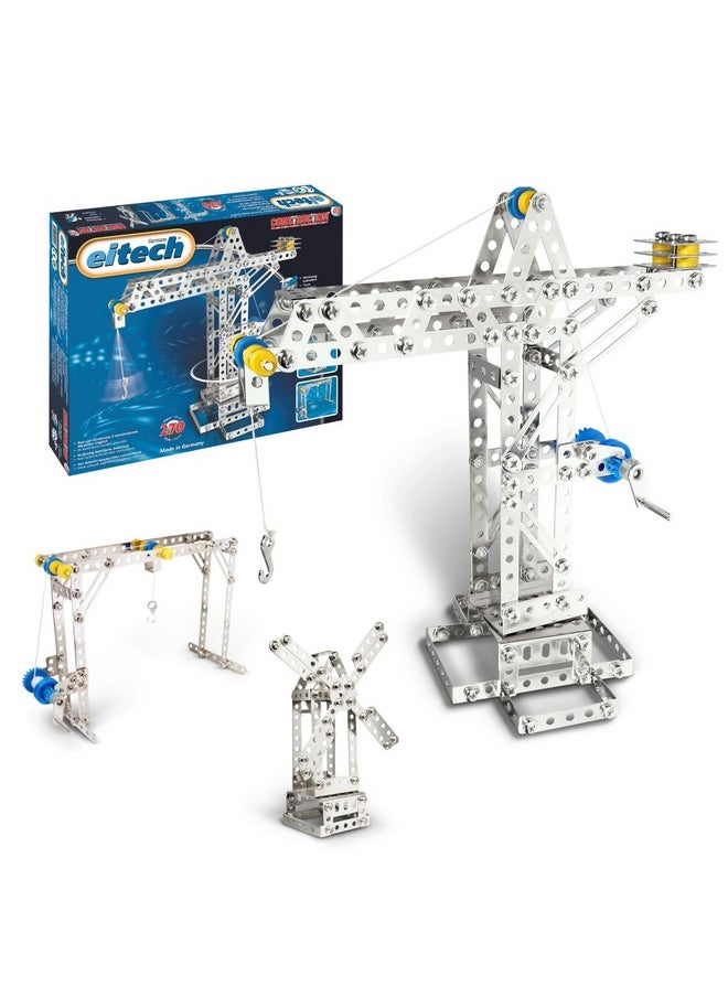 eitech Eitech Crane and Windmill Construction Set and Educational Toy - Intro to Engineering and STEM Learning, Steel (10005-C05)  - Image 1