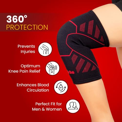 Dr. Ortho Dr.Ortho Premium Knee Cap, Knee Brace, Knee Support For Knee Pain Relief, Knee Pad Leg Sleeves, Knee Support For Men and Women - Large - Image 4