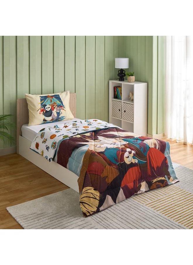 كونغ فو باندا - طقم لحاف مفرد قطعتين مقاس 135×220 سم - Image 1