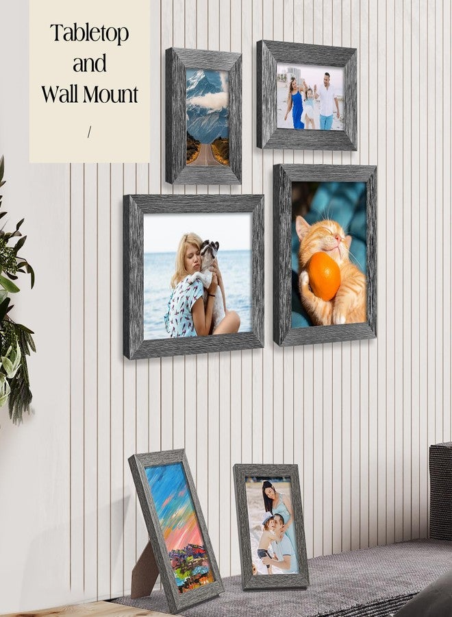 TWING Mix Picture Frame for Wall 10 Pack, Brown Multi Size picture frame 8x10/5x7/4x6 Set, Vintage Family Collage Pictures Frame Kit Gallery Wall Decor - Image 2