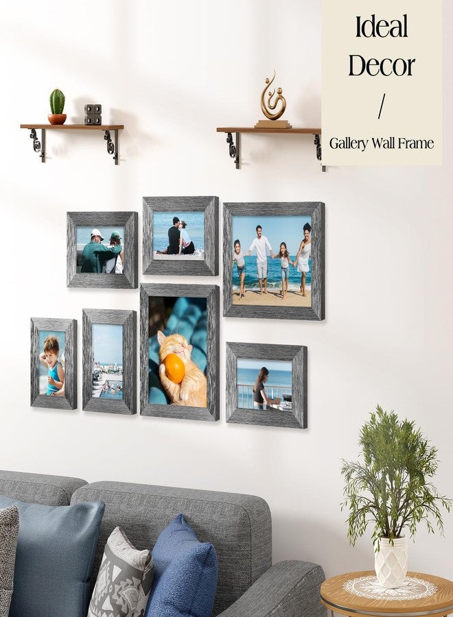 TWING Mix Picture Frame for Wall 10 Pack, Brown Multi Size picture frame 8x10/5x7/4x6 Set, Vintage Family Collage Pictures Frame Kit Gallery Wall Decor - Image 3