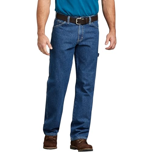 Dickies mens Relaxed Fit Carpenter jeans Stone Washed 38W x 32L US