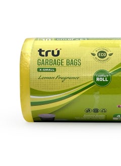 Tru Lemon Scented Garbage Bags Compact Roll 46x52cm 6 Gallon ( 30pc x 3 Rolls ) 90 bags  - Image 3