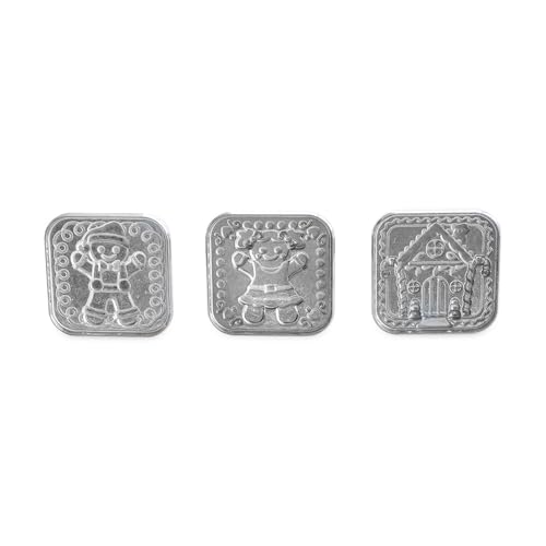 Nordic Ware Gingerbread Cookie Stamps Set of 3 Sturdy Cast Aluminium Cookie Stamp Set Cookie Press Set Made in the USA Sturdy and Durable Biscuit Maker Press Set - Image 1