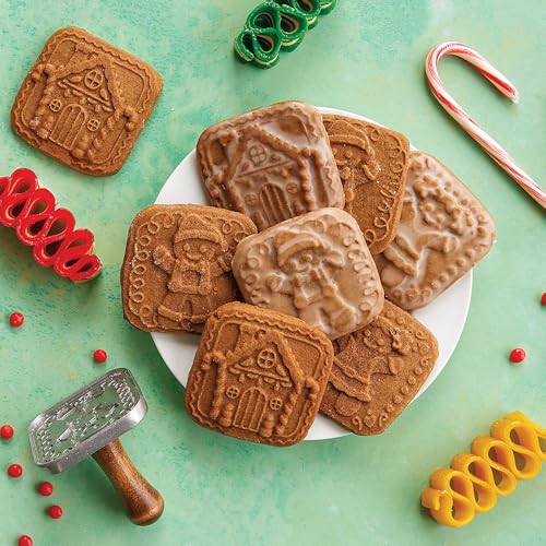 Nordic Ware Gingerbread Cookie Stamps Set of 3 Sturdy Cast Aluminium Cookie Stamp Set Cookie Press Set Made in the USA Sturdy and Durable Biscuit Maker Press Set - Image 3