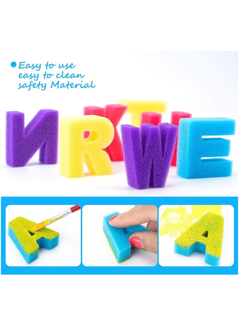 SYOSI Paint Sponges for Kids, 47 Pcs Kids Art Tool Kits, Children Early DIY Learning Paint Sets For Kids Arts for Toddlers Kids Early Learning Toys Foam Roller Sponge Arts Crafts Gift - Image 5