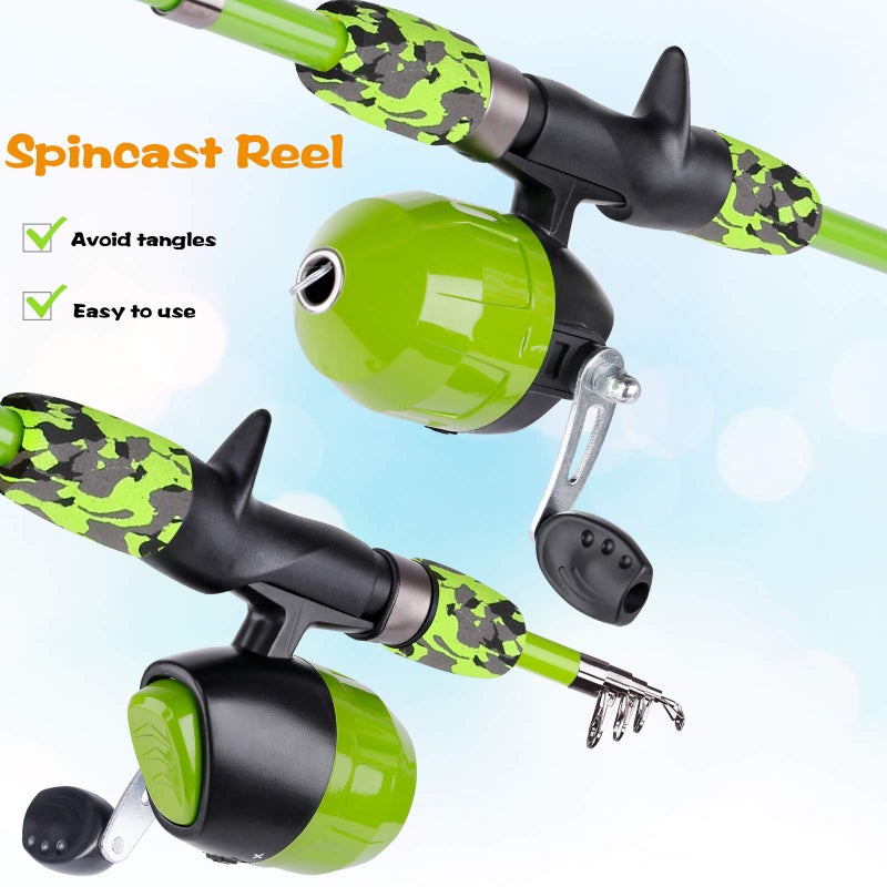 ODDSPRO Kids Fishing Pole - Kids Fishing Starter Kit - with Tackle Box, Reel, Practice Plug, Beginner's Guide and Travel Bag for Boys, Girls - Image 4