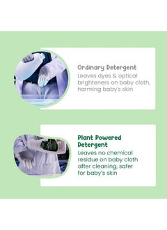 Mother Sparsh Plant Powered Baby Laundry Liquid Detergent 1Ltr. & Natural Baby Liquid Cleanser With Green Apple & Basil 500 Ml  - Image 4