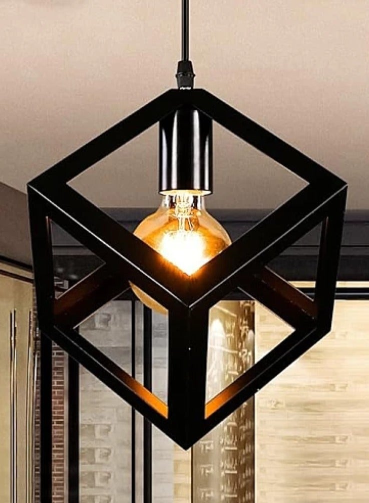 Single pendant light, black color, modern and luxurious design  - Image 1