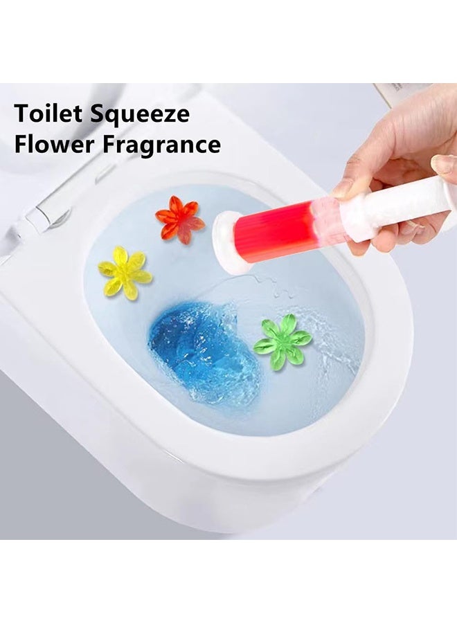 هلام مرحاض على شكل طابع، مجموعة معطر للمرحاض بخمسة روائح، يزيل الترسبات والبقع، منظف مزيل للروائح، مناسب لتنظيف المراحيض والحمامات المنزلية - Image 2