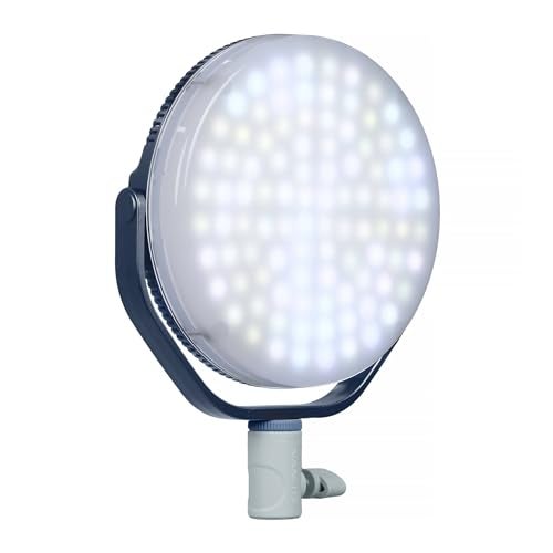 Nanlite Miro 30C RGB LED Light Panel with App Control Adjustable Color Temperature Full Color Studio Lighting 7 Round Portable Light USBC for Vlogging Streaming Photography Midnight Blue - Image 1