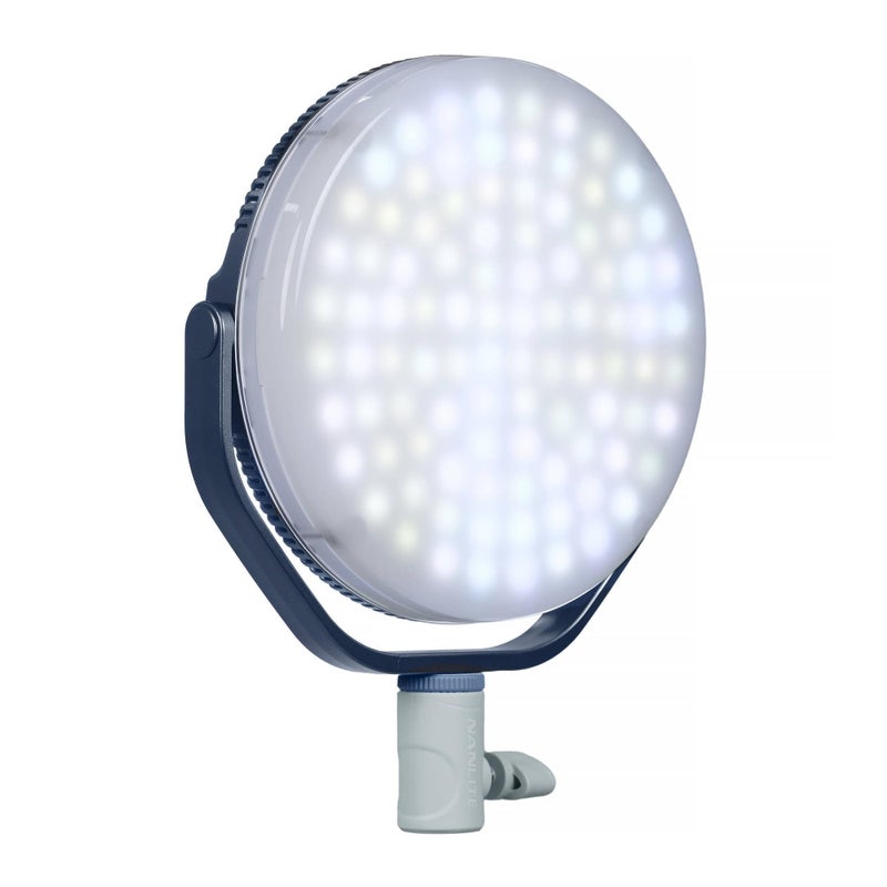 Nanlite Miro 30C RGB LED Light Panel with App Control Adjustable Color Temperature Full Color Studio Lighting 7 Round Portable Light USBC for Vlogging Streaming Photography Midnight Blue - Image 2