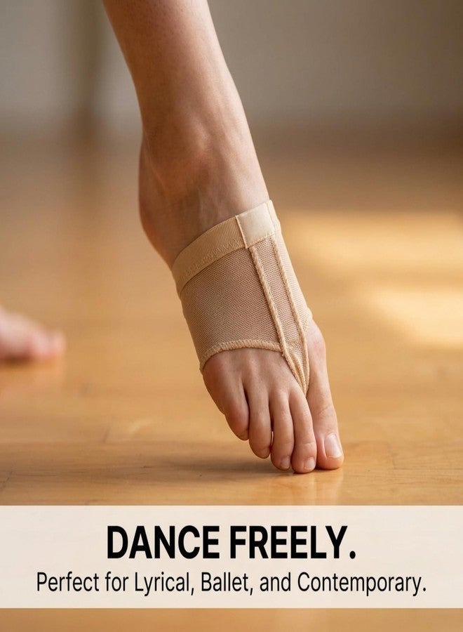 Zenmarkt Dance Foot Thongs for Women & Girls – Stretch Half Sole Ballet Shoes, Non-Slip Turning Pads for Contemporary, Jazz & Pirouette (Medium) Beige - Image 5