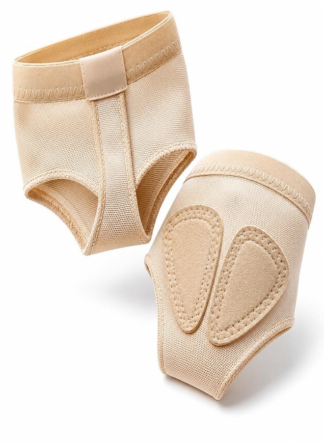 Zenmarkt Dance Foot Thongs for Women & Girls – Stretch Half Sole Ballet Shoes, Non-Slip Turning Pads for Contemporary, Jazz & Pirouette (Medium) Beige - Image 1