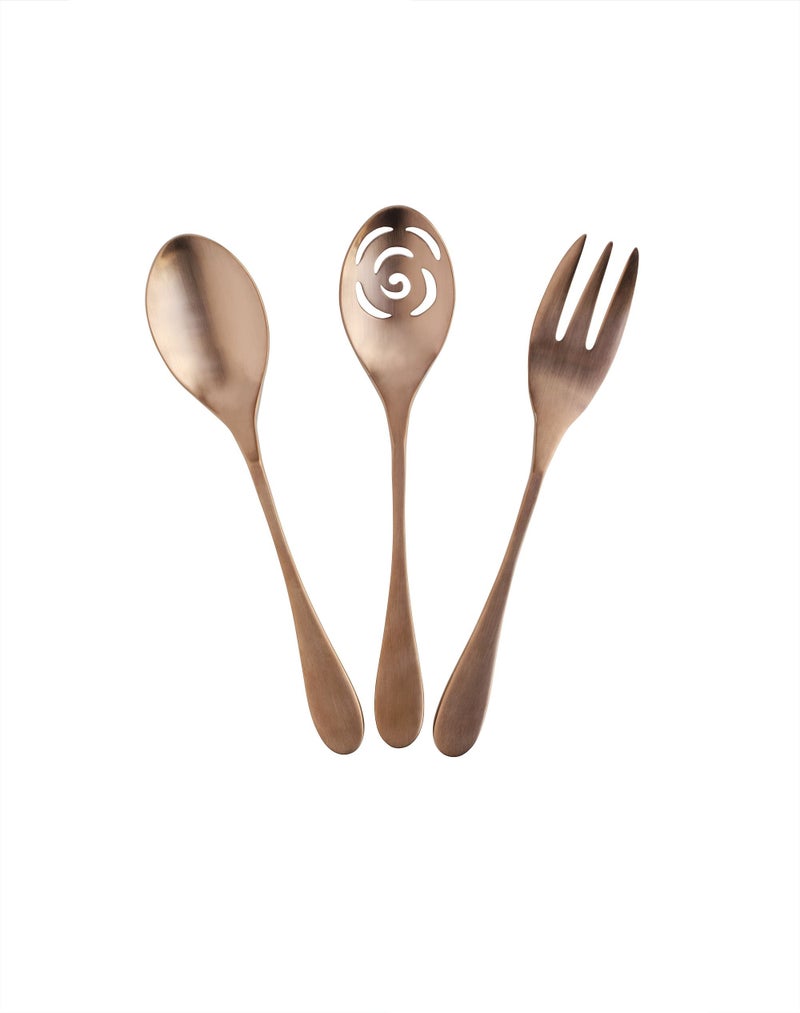 Knork 3-Piece Serving Set Copper Titanium Coated - Image 1