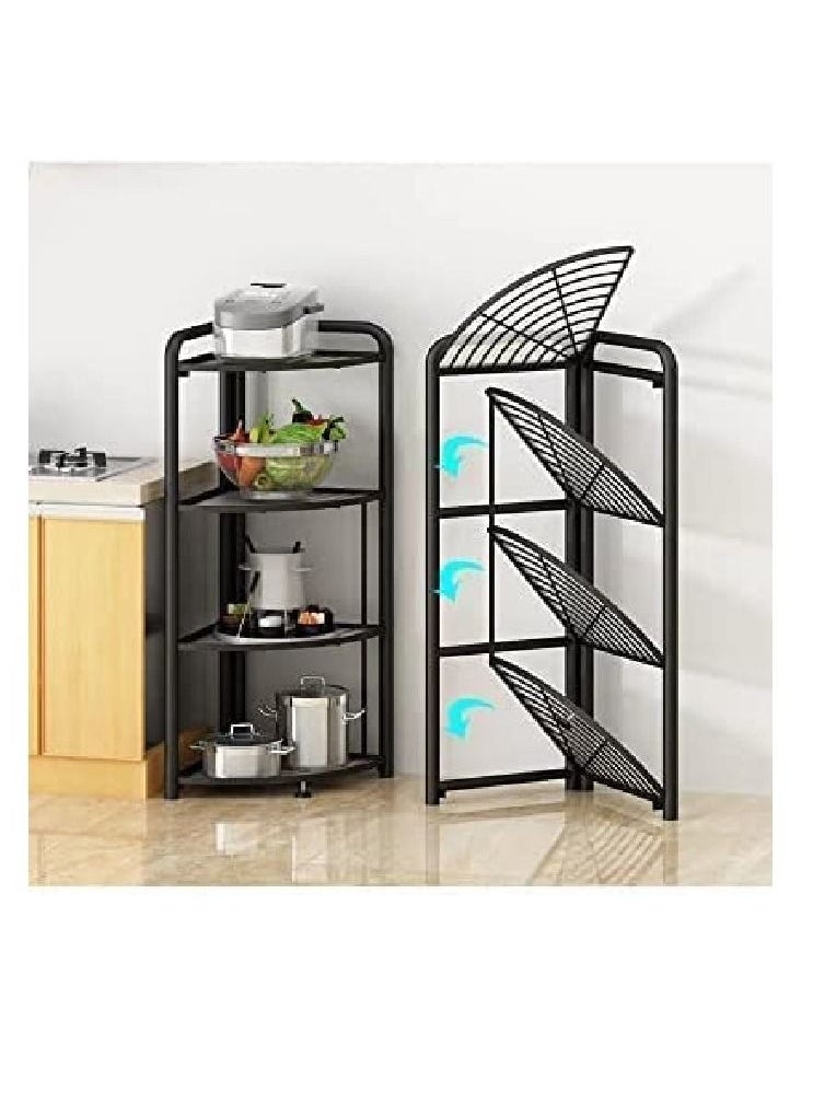 Foldable Triangle Shelf Corner Shelf Can Be Used In Kitchen Bathroom Office No Assembly Needed