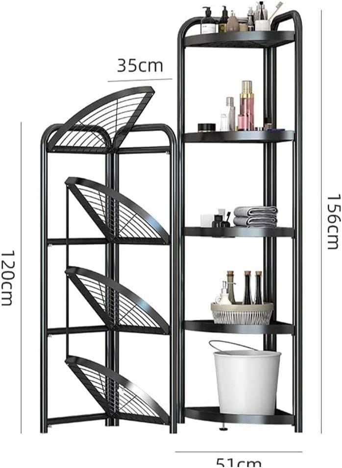 Foldable Triangle Shelf Corner Shelf Can Be Used In Kitchen Bathroom Office No Assembly Needed