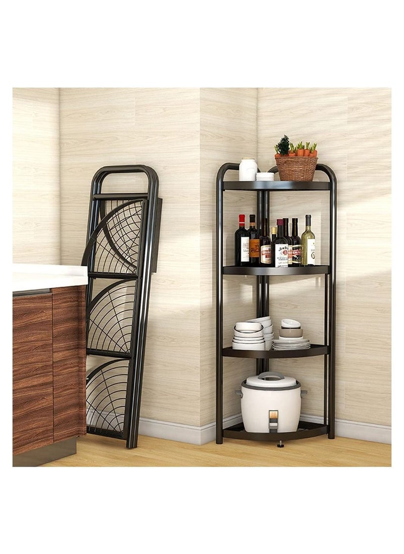 Foldable Triangle Shelf Corner Shelf Can Be Used In Kitchen Bathroom Office No Assembly Needed