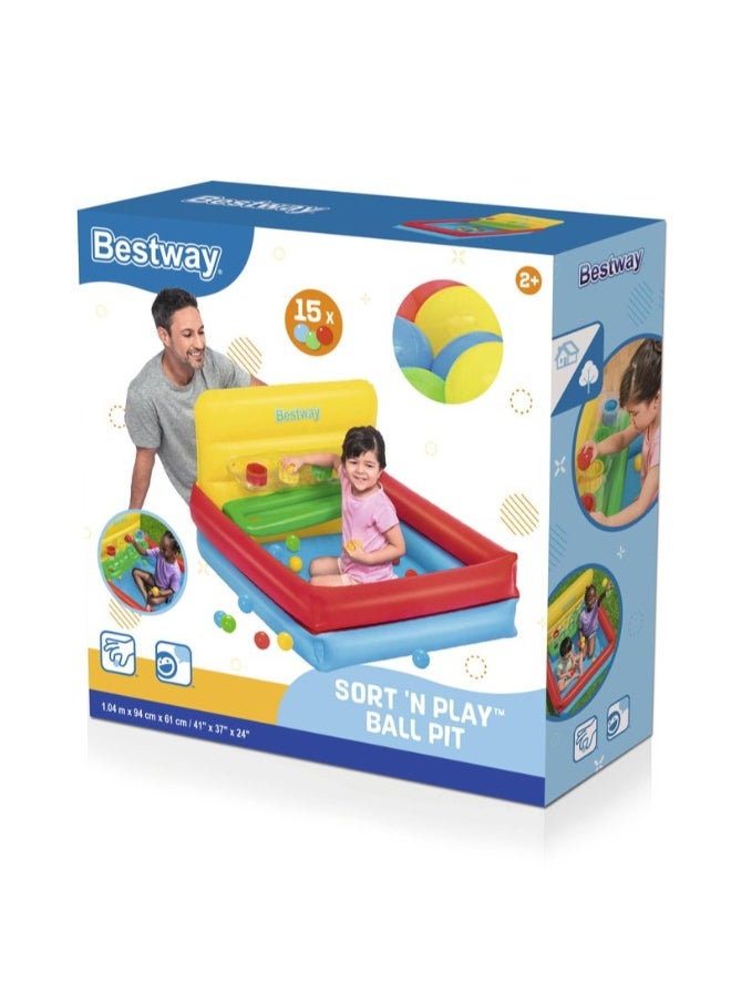 Bestway - Sort N Play Ball Pit, 1.04m x 94cm x 61cm - Image 1