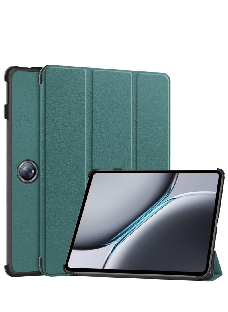 Generic - Case for OnePlus Pad 2 / OnePlus Pad Pro 12.1 Inch Released 2024 Folio Slim Smart Cover Lightweight Hard Shell Protective Case with Multi-Angle Stand -Dark Green - Image 1
