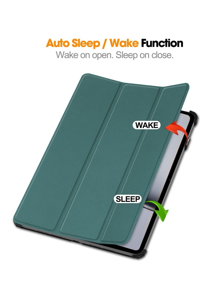 Generic - Case for OnePlus Pad 2 / OnePlus Pad Pro 12.1 Inch Released 2024 Folio Slim Smart Cover Lightweight Hard Shell Protective Case with Multi-Angle Stand -Dark Green - Image 1