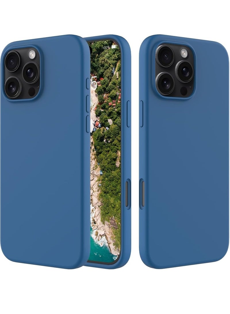 ELTRAZONE iPhone 16 Pro Max Slim Fit Matte Blue TPU Case – Soft, Flexible Silicone Back Cover - Image 1