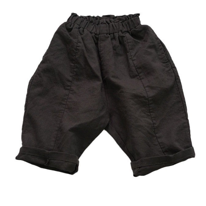 Autumn Girls' Pants Solid Color Children'S Casual Pants Korean Style Cotton And Linen Summer Baby Boys' Ankle-Length Pants Class A Hair-Generation - Image 5