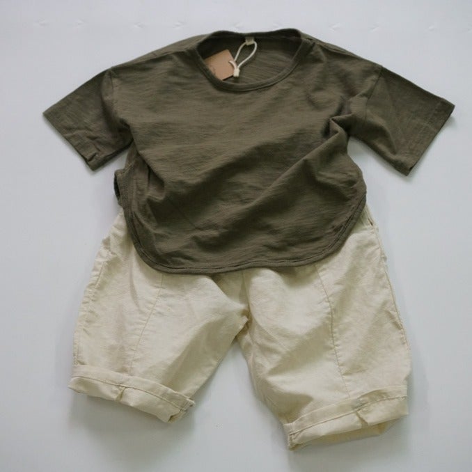 Autumn Girls' Pants Solid Color Children'S Casual Pants Korean Style Cotton And Linen Summer Baby Boys' Ankle-Length Pants Class A Hair-Generation - Image 3