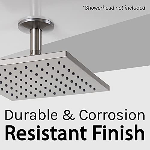 JS Jackson Supplies 3 in. Brushed Nickel Shower Arm for Ceiling-Mounted Rainfall Showerhead - Image 4