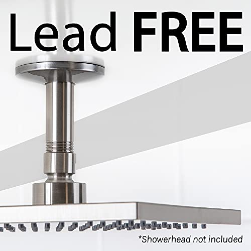 JS Jackson Supplies 3 in. Brushed Nickel Shower Arm for Ceiling-Mounted Rainfall Showerhead - Image 5