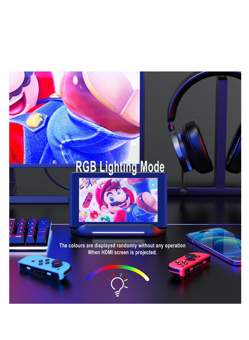 كابتن تيك TV Dock Station, for Nintendo Switch/Switch OLED, Portable 4K HDMI TV Switch Dock Adapter, with HDMI USB 3.0 Port and USB C Charging, Travel Docking Station for Nintendo Switch - Image 3