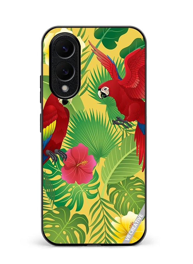 VR CREATIVE Protective Case Cover For Samsung Galaxy S25 Edge Parrot In Jungle Design Multicolour