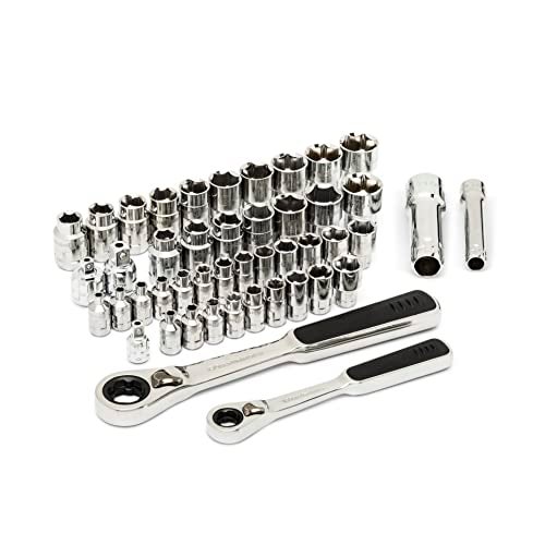 GEARWRENCH 46 Pc. 1/4" & 3/8" Drive 6 Pt. Pass-Thru™ Mechanics Tool Set, SAE/Metric - 8946 - Image 2