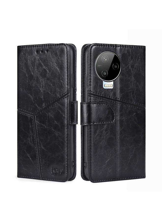 اس-توب جراب لهاتف Infinix Note 12 Pro 4G / Note 12 2023 جراب هاتف جلدي قابل للطي بخياطة هندسية - Image 1