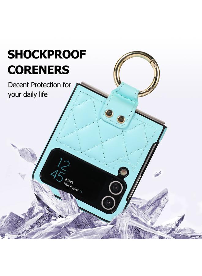 اس-توب جراب قابل للطي من الألياف الدقيقة المعينية مع حلقة لهاتف Samsung Galaxy Z Flip3 - Image 2