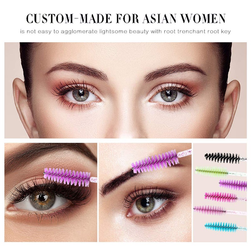 Elisel 300 PCS Disposable Mascara Brushes Crystal Eyelash Brushes Mascara Wands Applicator Eyelash Extensions Makeup Tools Eyebrow Brush (Crystal multicolor) - Image 5